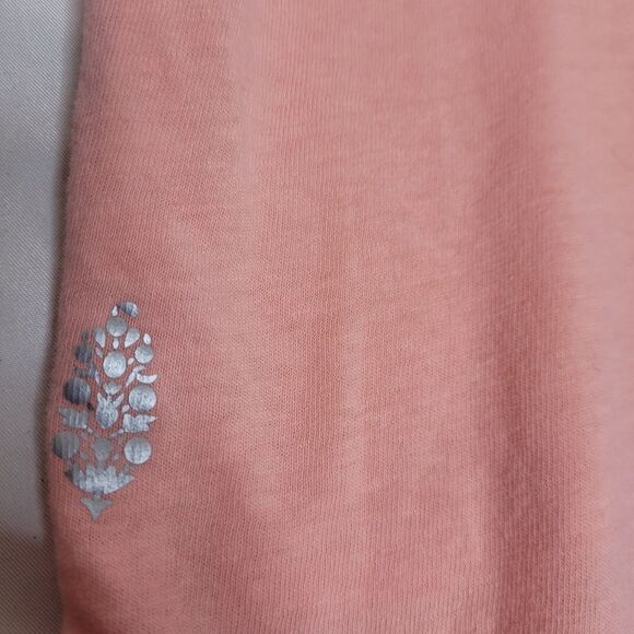 FREE PEOPLE movement peach short sleeve boxy cropped tee shirt XS - Picture 6 of 8